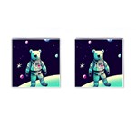 Bear Astronaut Futuristic Cufflinks (Square)