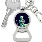Bear Astronaut Futuristic Bottle Opener Key Chain