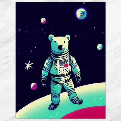 Bear Astronaut Futuristic Canvas 12  x 16  from ArtsNow.com 11.86 x15.41  Canvas - 1