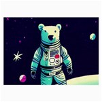 Bear Astronaut Futuristic Large Glasses Cloth (2 Sides)