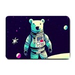 Bear Astronaut Futuristic Small Doormat