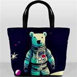 Bear Astronaut Futuristic Bucket Bag