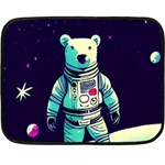 Bear Astronaut Futuristic Two Sides Fleece Blanket (Mini)