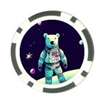 Bear Astronaut Futuristic Poker Chip Card Guard (10 pack)
