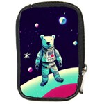 Bear Astronaut Futuristic Compact Camera Leather Case