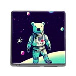 Bear Astronaut Futuristic Memory Card Reader (Square 5 Slot)