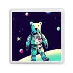 Bear Astronaut Futuristic Memory Card Reader (Square)