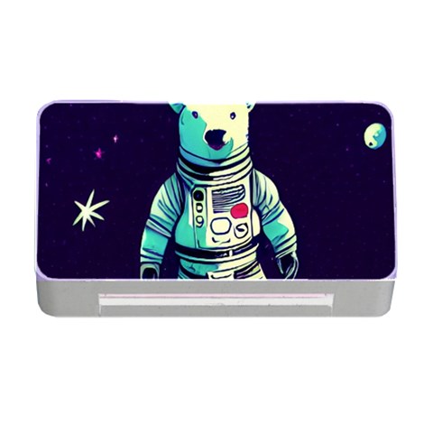Bear Astronaut Futuristic Memory Card Reader with CF from ArtsNow.com Front