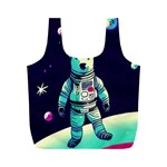 Bear Astronaut Futuristic Full Print Recycle Bag (M)