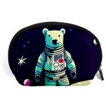 Bear Astronaut Futuristic Accessory Pouch (Large)