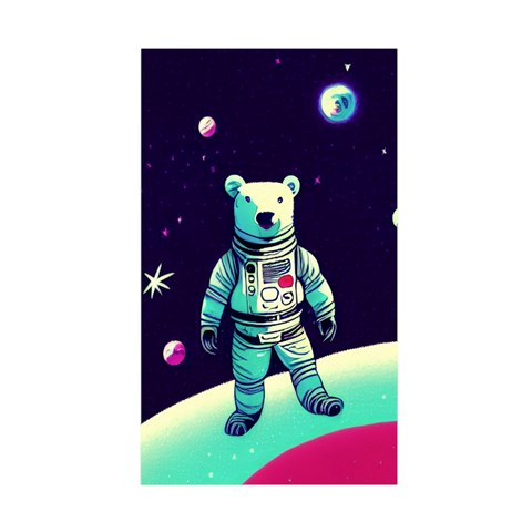 Bear Astronaut Futuristic Duvet Cover Double Side (Single Size) from ArtsNow.com Front