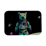 Bear Astronaut Futuristic Open Lid Metal Box (Silver)  