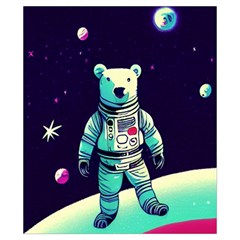 Bear Astronaut Futuristic Drawstring Pouch (XS) from ArtsNow.com Front