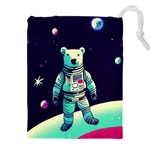 Bear Astronaut Futuristic Drawstring Pouch (5XL)
