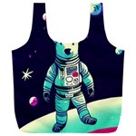 Bear Astronaut Futuristic Full Print Recycle Bag (XXXL)