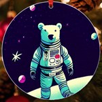 Bear Astronaut Futuristic UV Print Acrylic Ornament Round