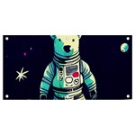 Bear Astronaut Futuristic Banner and Sign 4  x 2 