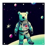 Bear Astronaut Futuristic Banner and Sign 4  x 4 