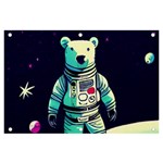 Bear Astronaut Futuristic Banner and Sign 6  x 4 