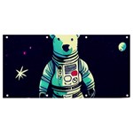 Bear Astronaut Futuristic Banner and Sign 8  x 4 