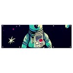 Bear Astronaut Futuristic Banner and Sign 12  x 4 
