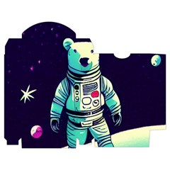 Bear Astronaut Futuristic Playing Cards Single Design (Rectangle) with Custom Box from ArtsNow.com Poker Box