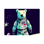 Bear Astronaut Futuristic Premium Plush Fleece Blanket (Mini)