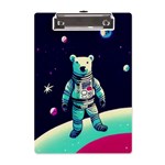 Bear Astronaut Futuristic A5 Acrylic Clipboard