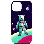 Bear Astronaut Futuristic iPhone 14 Black UV Print Case