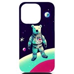 Bear Astronaut Futuristic iPhone 14 Pro Black UV Print Case