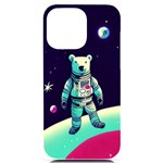 Bear Astronaut Futuristic iPhone 14 Pro Max Black UV Print Case