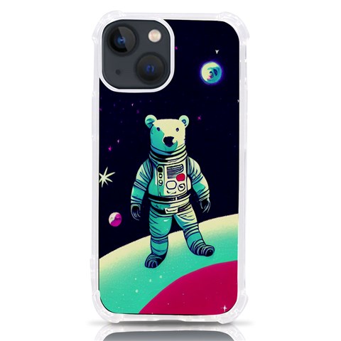 Bear Astronaut Futuristic iPhone 13 mini TPU UV Print Case from ArtsNow.com Front