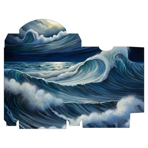 Waves Storm Sea Playing Cards Single Design (Rectangle) with Custom Box from ArtsNow.com Poker Box