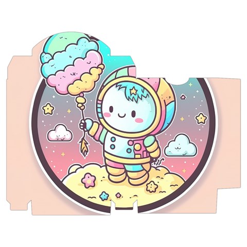 Boy Astronaut Cotton Candy Playing Cards Single Design (Rectangle) with Custom Box from ArtsNow.com Poker Box