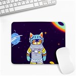 Cat Astronaut Space Retro Universe Small Mousepad