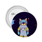 Cat Astronaut Space Retro Universe 2.25  Buttons