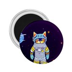 Cat Astronaut Space Retro Universe 2.25  Magnets