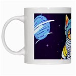 Cat Astronaut Space Retro Universe White Mug