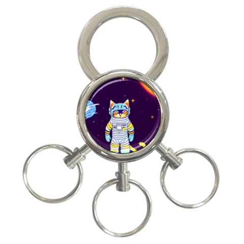 Cat Astronaut Space Retro Universe 3 Front