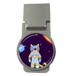 Cat Astronaut Space Retro Universe Money Clips (Round) 