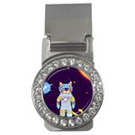 Cat Astronaut Space Retro Universe Money Clips (CZ) 