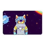 Cat Astronaut Space Retro Universe Magnet (Rectangular)