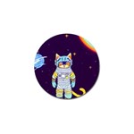 Cat Astronaut Space Retro Universe Golf Ball Marker (4 pack)