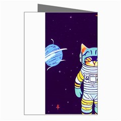 Cat Astronaut Space Retro Universe Greeting Card from ArtsNow.com Right