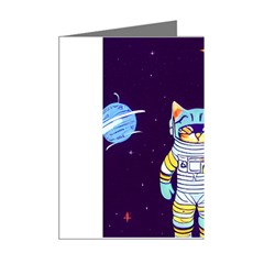 Cat Astronaut Space Retro Universe Mini Greeting Cards (Pkg of 8) from ArtsNow.com Right