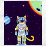 Cat Astronaut Space Retro Universe Canvas 8  x 10 