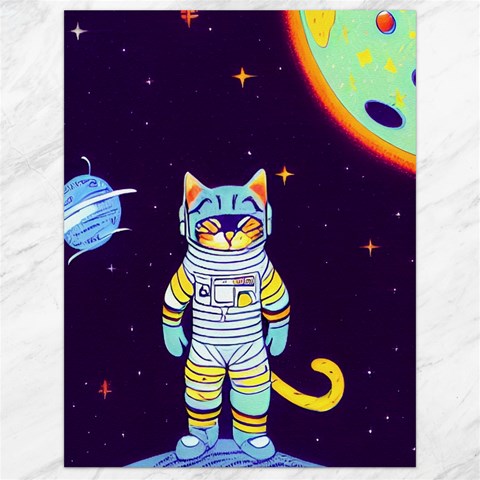 Cat Astronaut Space Retro Universe Canvas 18  x 24  from ArtsNow.com 17.8 x23.08  Canvas - 1