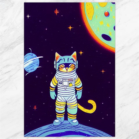 Cat Astronaut Space Retro Universe Canvas 20  x 30  from ArtsNow.com 19.62 x28.9  Canvas - 1
