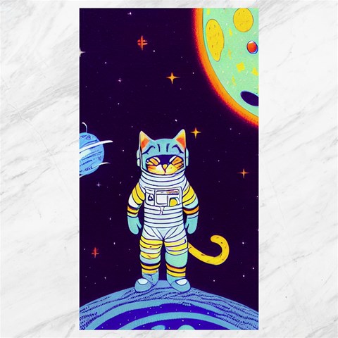 Cat Astronaut Space Retro Universe Canvas 40  x 72  from ArtsNow.com 39.28 x69.23  Canvas - 1