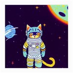Cat Astronaut Space Retro Universe Medium Glasses Cloth